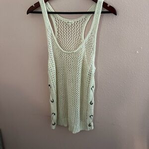 Aqua Cream Knit Tank Top